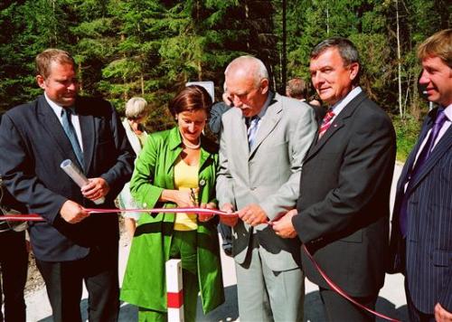 Slavnostní otevření turistického hraničního přechodu Romava - Reingers a&nbsp;cyklotrasy 1007/b